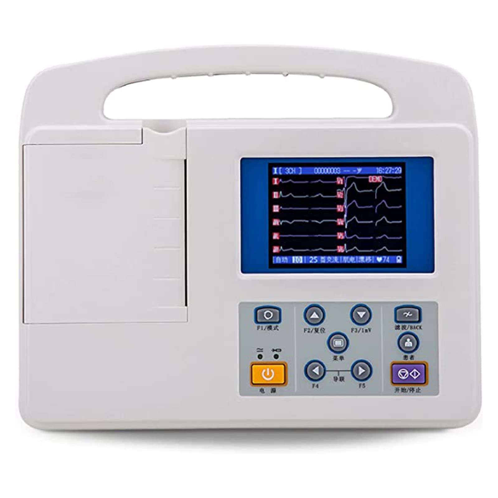 Elettrocardiografo，Dispositivo Digitale a Colori LCD a 12 canali e 3 canali con Carta di Stampa per i segni Vitali dell'assistenza Orale Medica