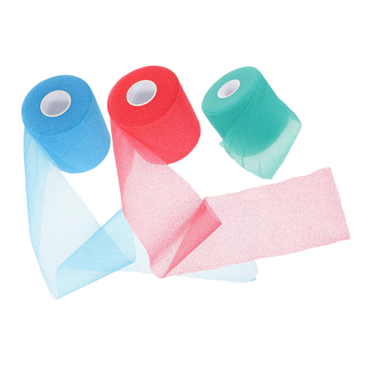 FRCOLOR 3 Rolls Skin Membrane Portable Sports Wraps Lifting Straps Athletic Wrist Support Training Athlete Tape Tuff Wraps Wrist Wraps Outdoor Bandage Sports Tape Sponge