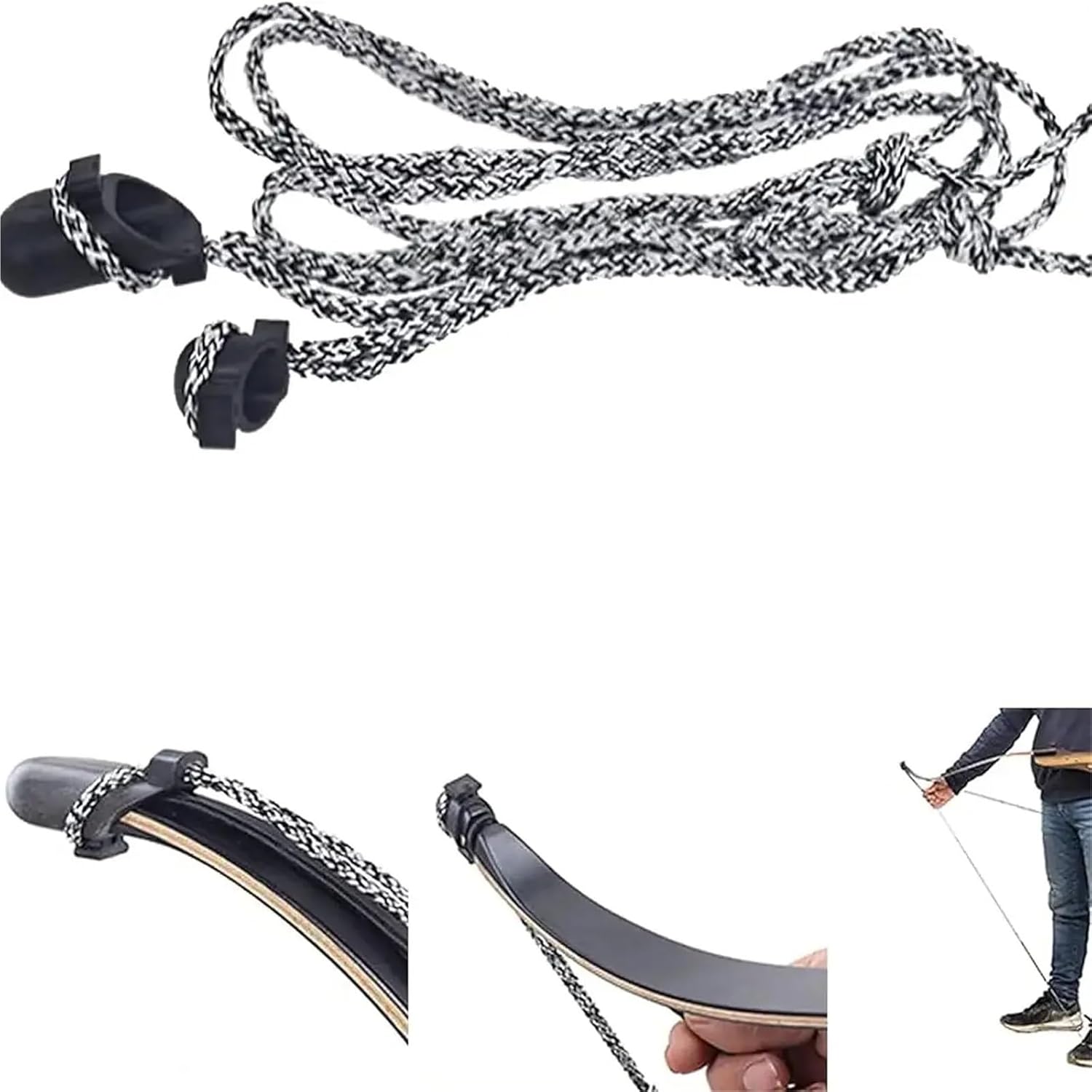 Crossbow Cocking Rope 2/4/8pcs Archery Bow Stringer Tool for Compound Recurve Hunting Shooting Target for Hunting-Works