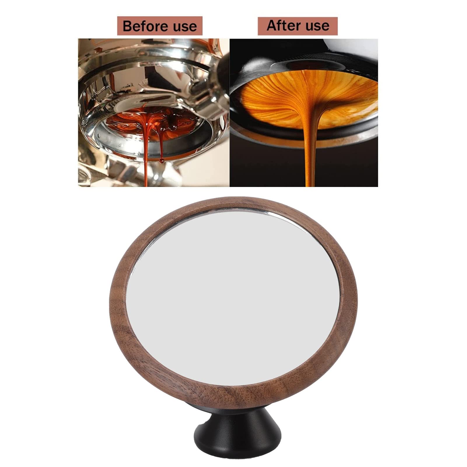 coffee Lens Reflective Mirror , Pavant Coffee for move Rate Observation Reflective Mirror , adjust and Magnetic Accessory for the Tray , Reflective Mirror for Home Barista Cafe Bar