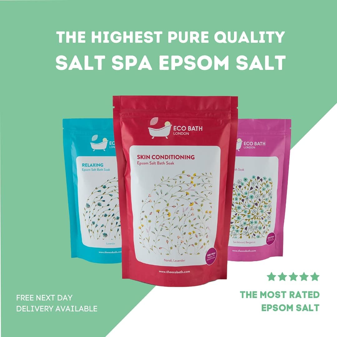 Eco Bath London Skin Conditioning Epsom Salt Bath Soak, Pouch 1kg - Image 3