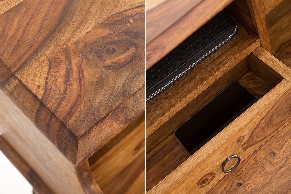 Massiver Schreibtisch NILAY 115cm Palisander Sekretär Sheesham