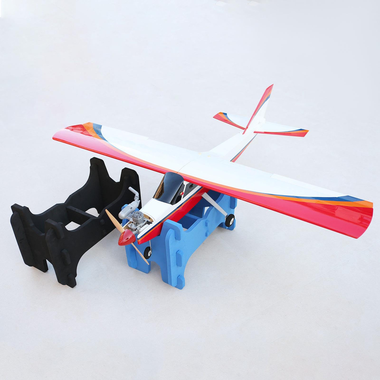 TISHITA RC Flugzeug Modell Ständer Eva Schaum Halter Doppelte Schlitze Flugzeug Unterstützung Flugzeug Gestell Abnehmbar für Reparatur Wartung RC Hobby Innen, Schwarz