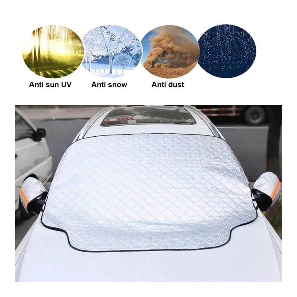 Housse de Protection pour Pare-Brise Couverture Pare-Brise Voiture Couverture Pare-Brise d'hiver Universelle Couverture Complète Neige pour SUV Voiture Van Camion MPV Protection Pare Brise Hiver