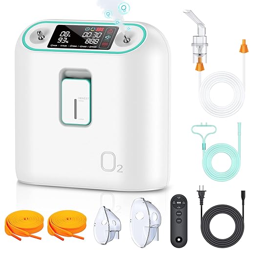 Portable Oxygen Concentrator Machine，with Oxygen Tubing，Continuous and Stable Supplemental Oxygen