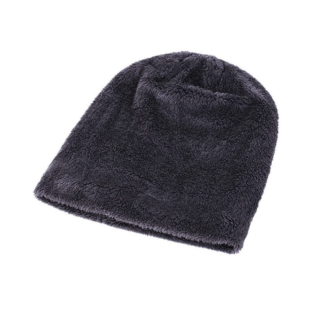 Cappello in Lana Invernale Antivento Antivento con Cappello a Maglia a Freddo Uomo e Donna Plus Velvet Spessa Cappello Caldo(Blue,White)
