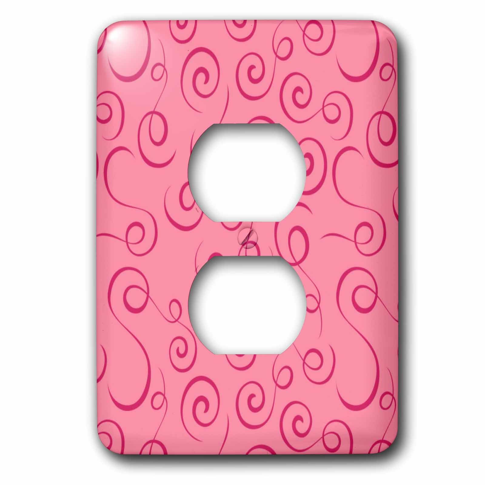Plaque double Tourbillon 2 prises Rose décorative lsp_11091_6 pour habillage de prise murale