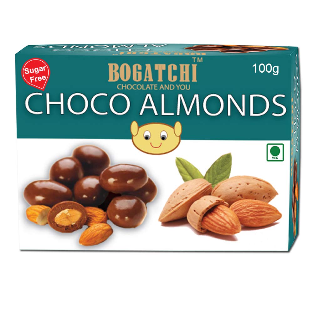 BOGATCHI Sugar Free Chocolate Coated Almonds, 100g | NO Sugar Chocolate | Suitable for People with Diabetes | Gift for No Sugar Lovers (B08LS7T9V3) Amazon Price History, Amazon Price Tracker