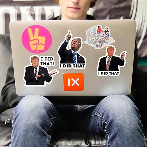 Miniatura 2 de Calcomanías con texto en inglés "I Did That Trump", 200 calcomanías con texto en inglés "I Did That Trump", divertidas calcomanías con texto en
