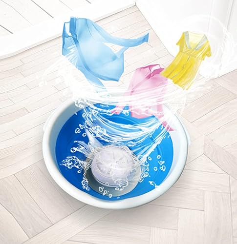 Miniatura 5 de Mini lavadora portátil, mini lavadora automática 3 en 1, lavadora turbo ultrasónica ligera con cable USB, para viajes, viajes de negocios familiares