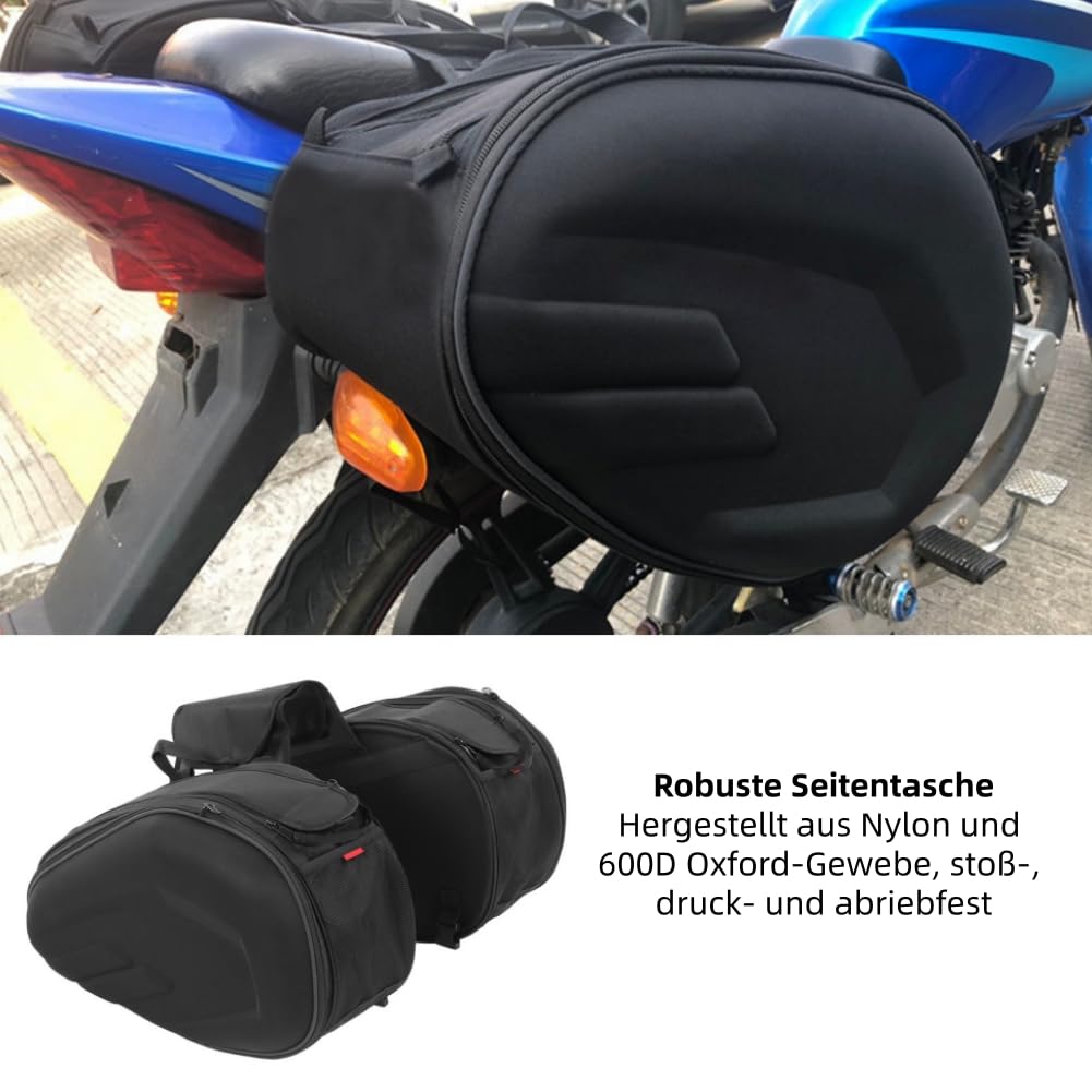 Borsa Sella Moto Impermeabile Tessuto Oxford 600D Grande Capacità Nero