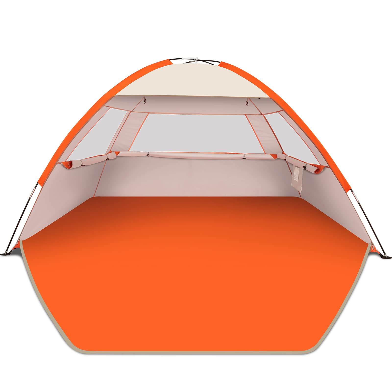 Gorich Beach Tent, Beach Shade Tent for 3/4-5/6-7/8-10 Person with UPF 50+ UV Protection, Portable Beach Tent Sun Shelter Canopy, Lightweight & Easy Setup Cabana Beach Tent