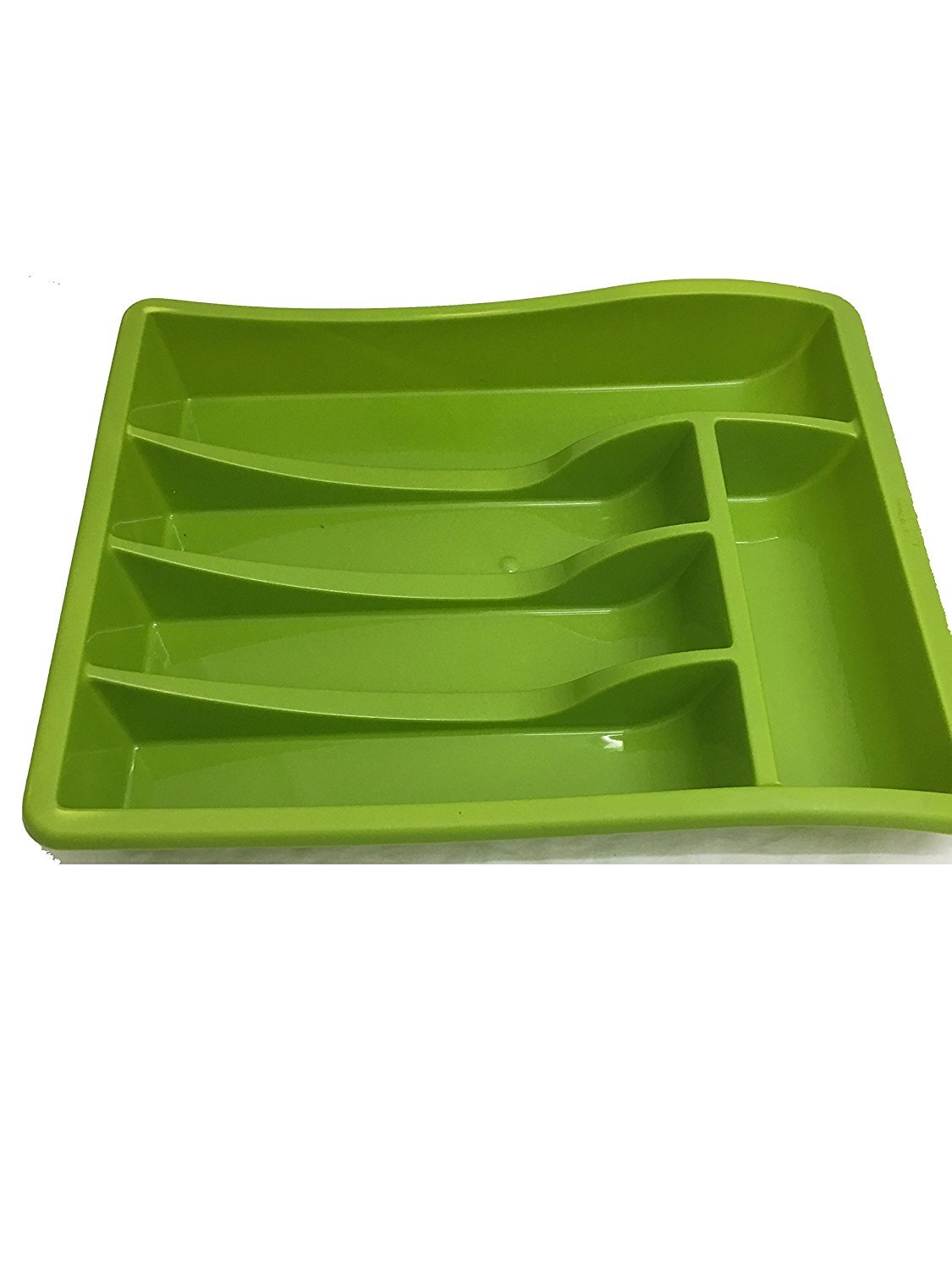 Whitefurze Lime Green Plastic Cutlery Tray