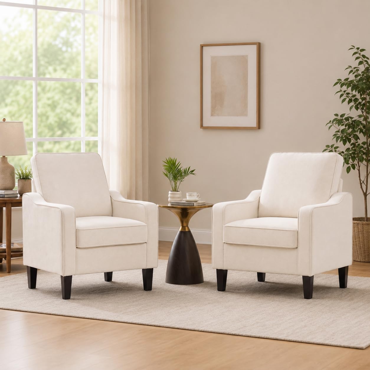 Weture Mid-Century Accent Chair in Beige