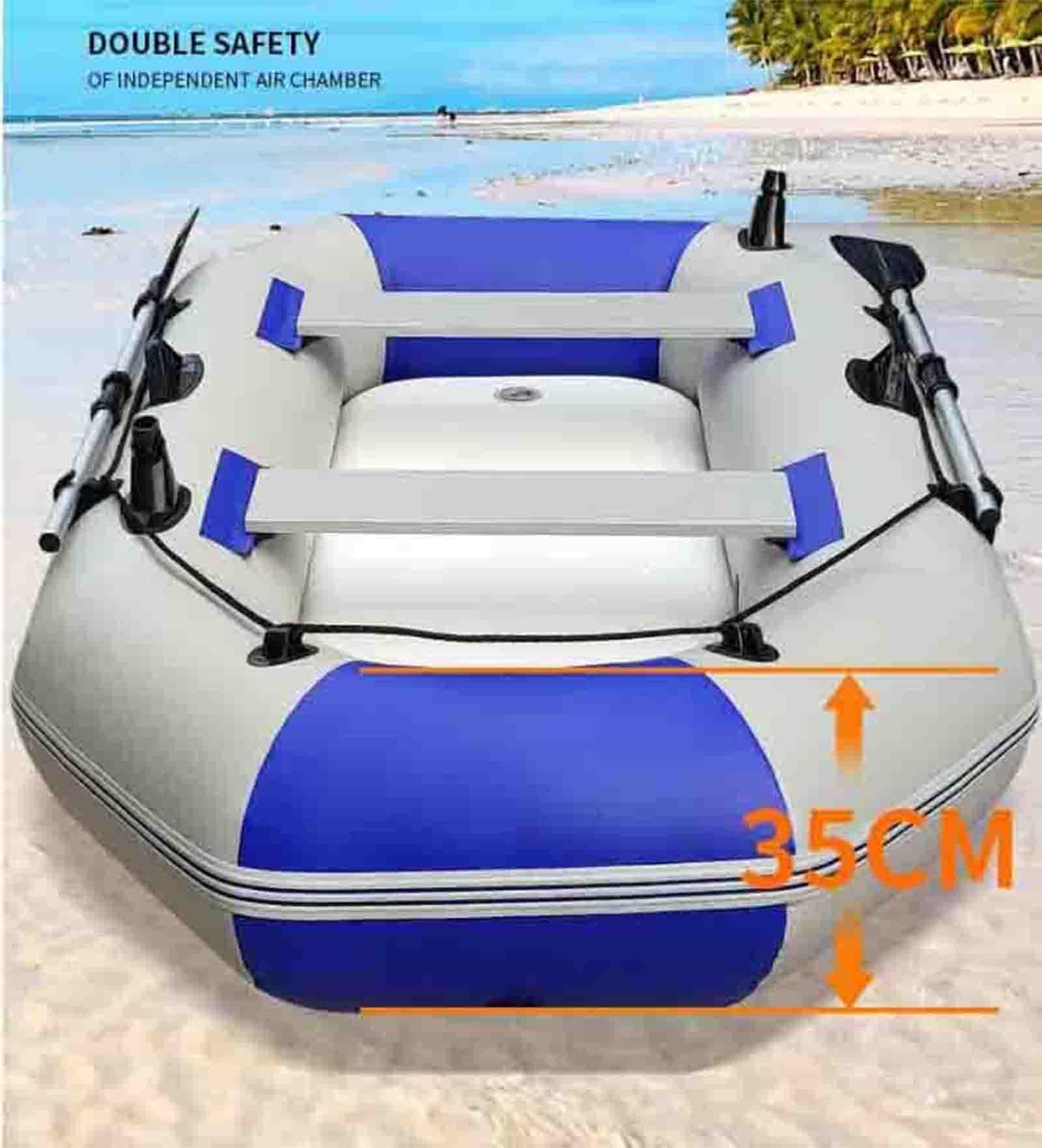 Gommone Pieghevole Portatile in PVC Gommone Gommone Gonfiabile per 1-5 Persone Gommone alla Deriva Strumento per Immersione Set per Zattera Resistente allo Strappo