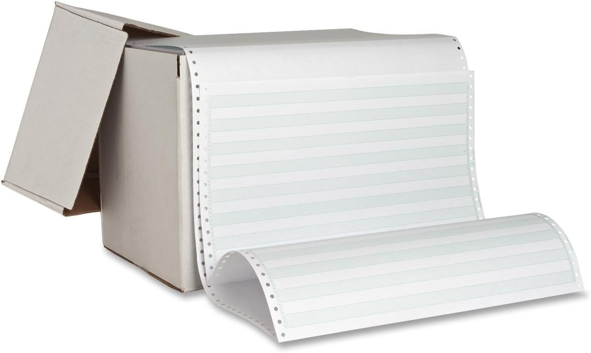 Sparco 1/2-Inch Green Bar Paper, 20 lbs., 1 Part, 14 7/8 x 8 1/2 Inches (SPR02182)