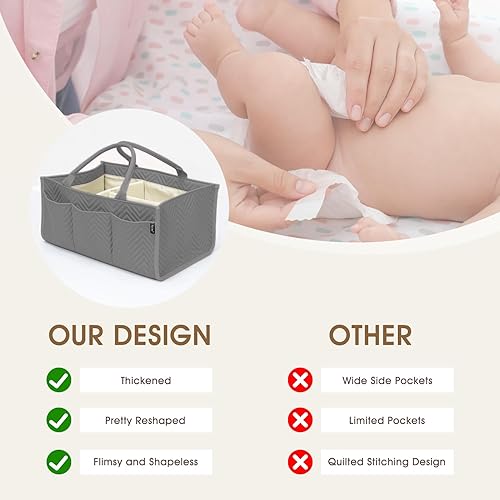 Miniatura 4 de Skycase Organizador grande de pañales, organizadores de bebé y almacenamiento para artículos esenciales para recién nacidos, cesta de almacenamiento