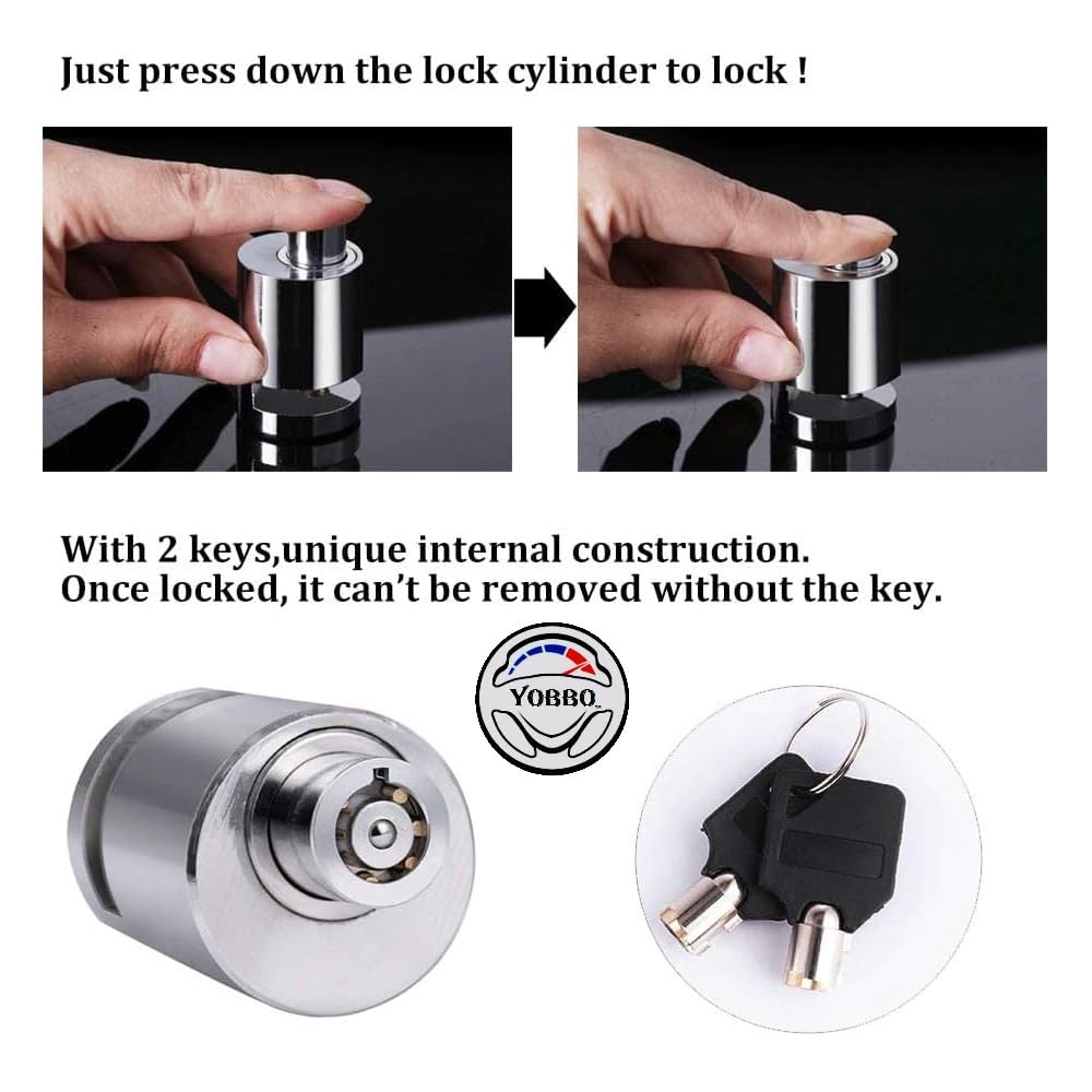 Yobbo Universal Bike Disc Brake Lock, Bicycle Anti Theft Wheel Disk Locks, Motorcycle, Anti Rust Lock Bike Locker for Two Wheeler, Bike Safety Accessories (Silver) - Image 5 thumbnail