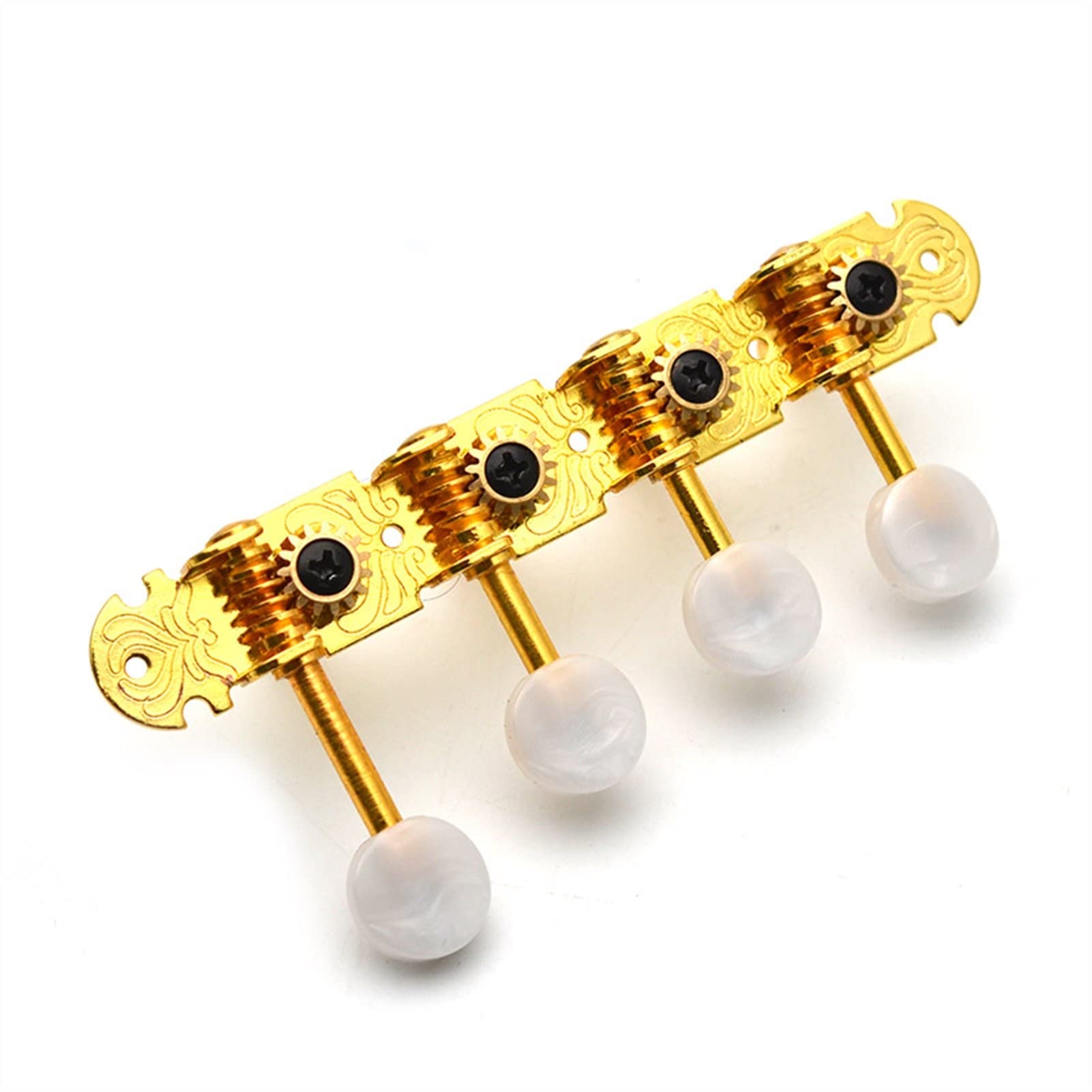 Mechanische Stimmwirbel 1 Set Mandolinenmaschinenköpfe Tuner -Tuningschlüssel Für Mandolineninstrumente Gold Nickel Plattiert (Color : Gold 1R1L)