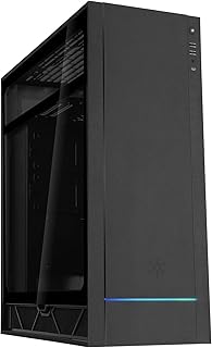 SilverStone Technology ALTA F1 Premium ATX Tower case with Aluminum/Tempered Glass Exterior & Embedded ARGB; Black (SST-ALF1B-G)