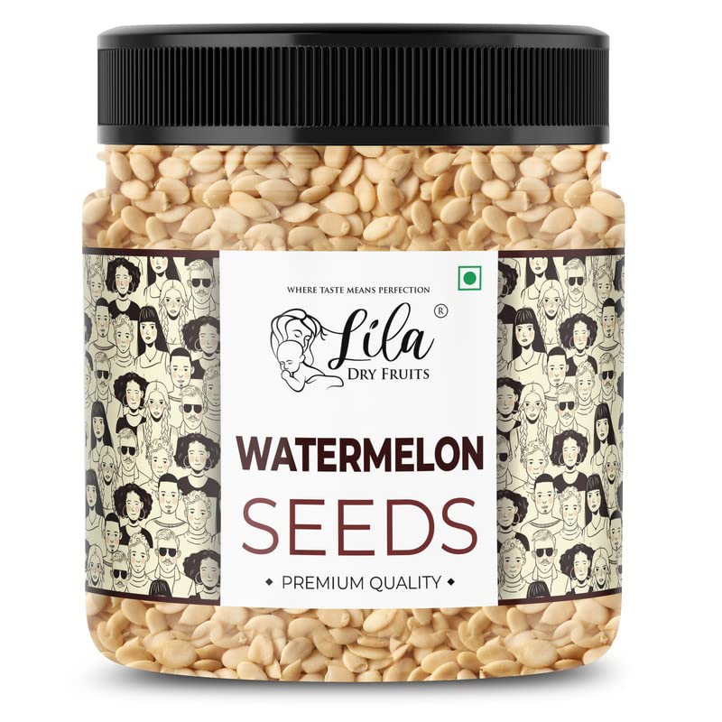 Image of LILA DRY FRUITS Watermelon Seeds 100 Grams Raw & Natural Magaj Tarbuj Tarbooj Seed | Crunchy Healthy Seeds for Eating, Salad Toppings, Snacking & Daily Nutrition Perfect for Gifting