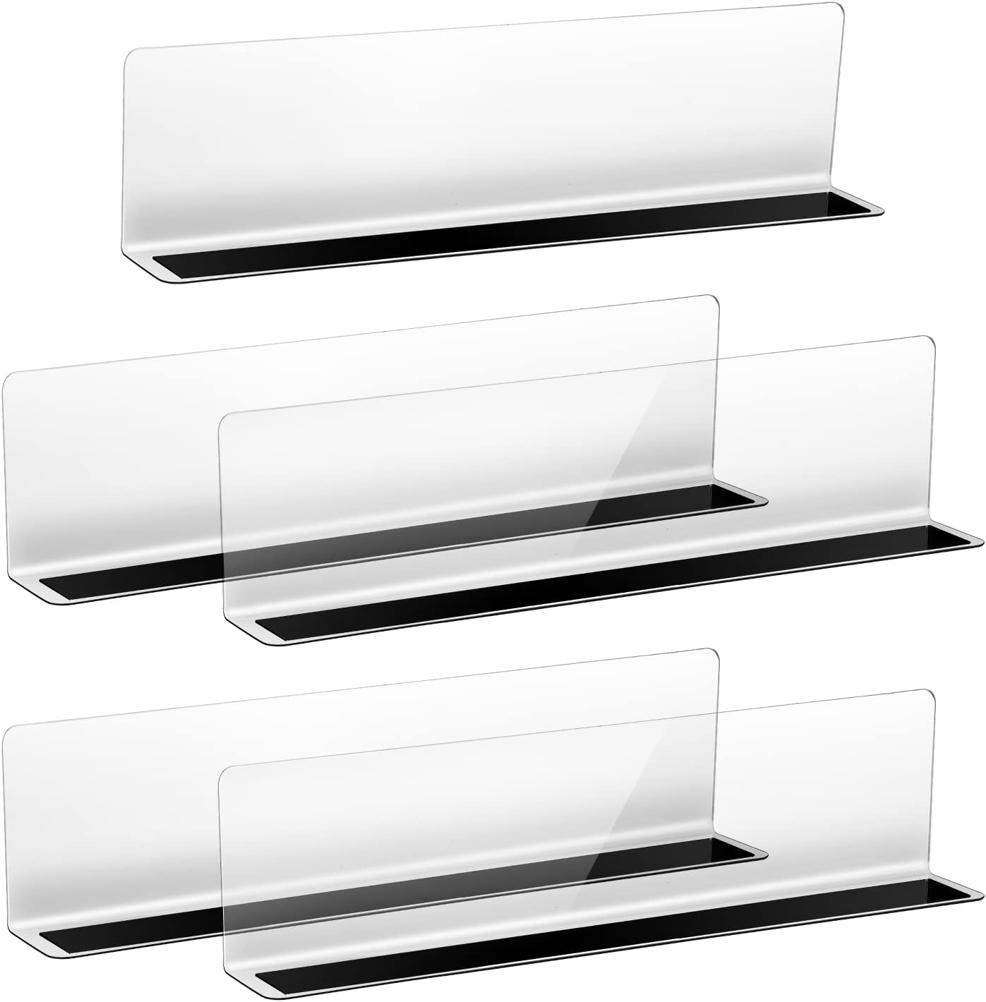 ULTECHNOVO Clear Shelf Dividers, Plastic Shelf Divider