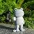 PAETAE Garden Statue Frog Outdoor Decor, Solar Patio Garden Sculptures & Statues, Resin Decor Gift for Women, Mom, Grandma, Stone