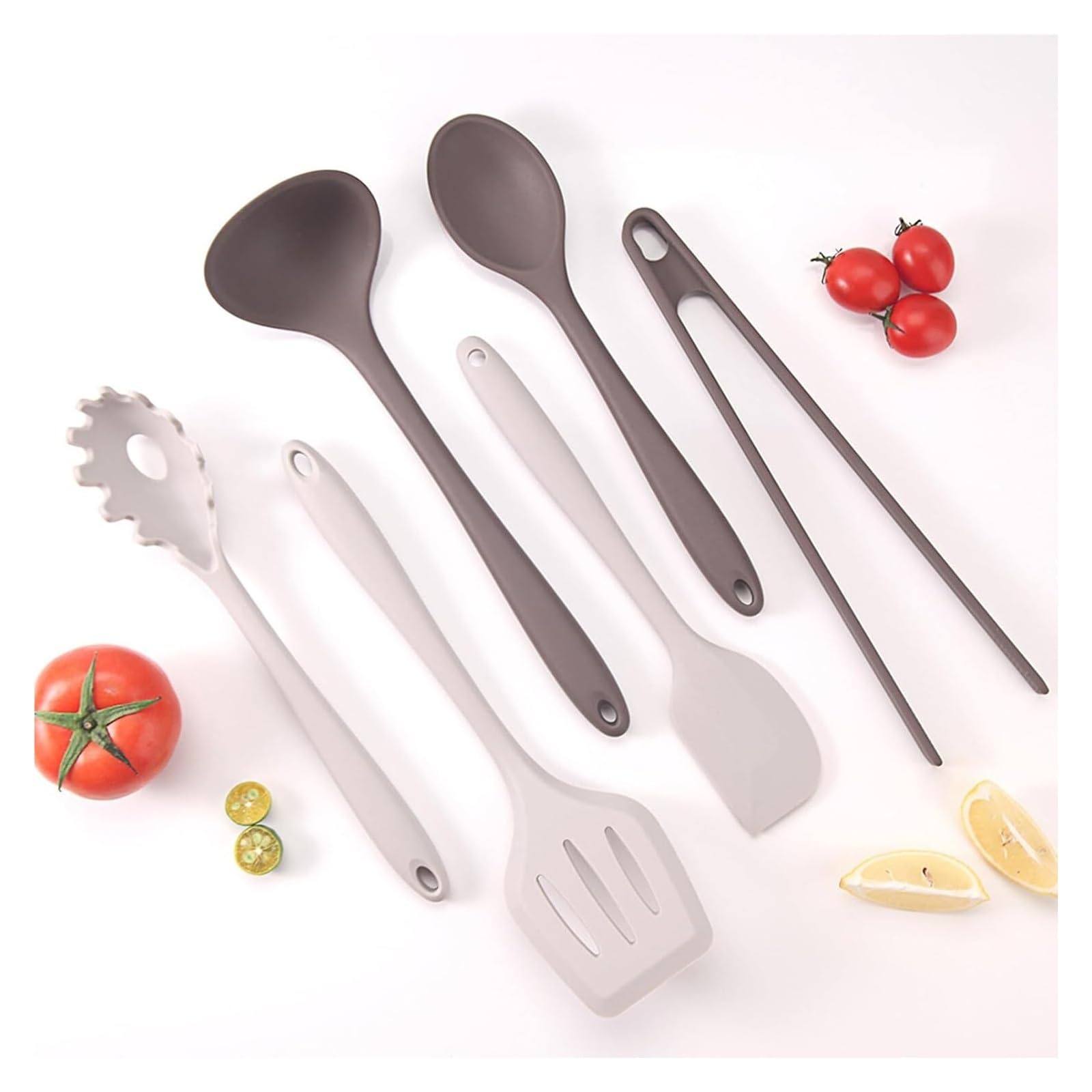 Juego de espátulas Resistentes al Calor, Juego de Utensilios de Cocina for sartenes antiadherentes, Las Mejores Herramientas de Cocina con Soporte