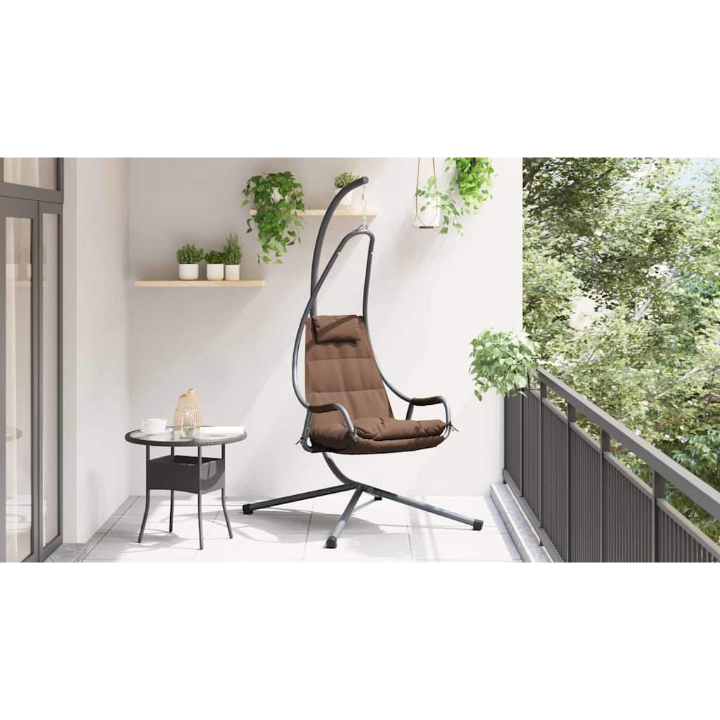 Genérico Silla Huevo Colgante Manual Café 94 x 107 x 196,5 cm Acero,Casa y jardín,Jardín,Artículos de Exterior,Balancines de jardín,Marrón,42003854