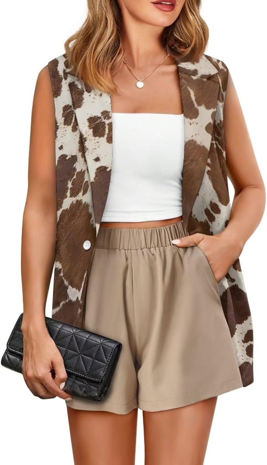 レディース カジュアル ベスト タンクトップ 軽量 1ボタン ラペル Vネック ノースリーブ ウエストコート ビジネス ベスト ジャ