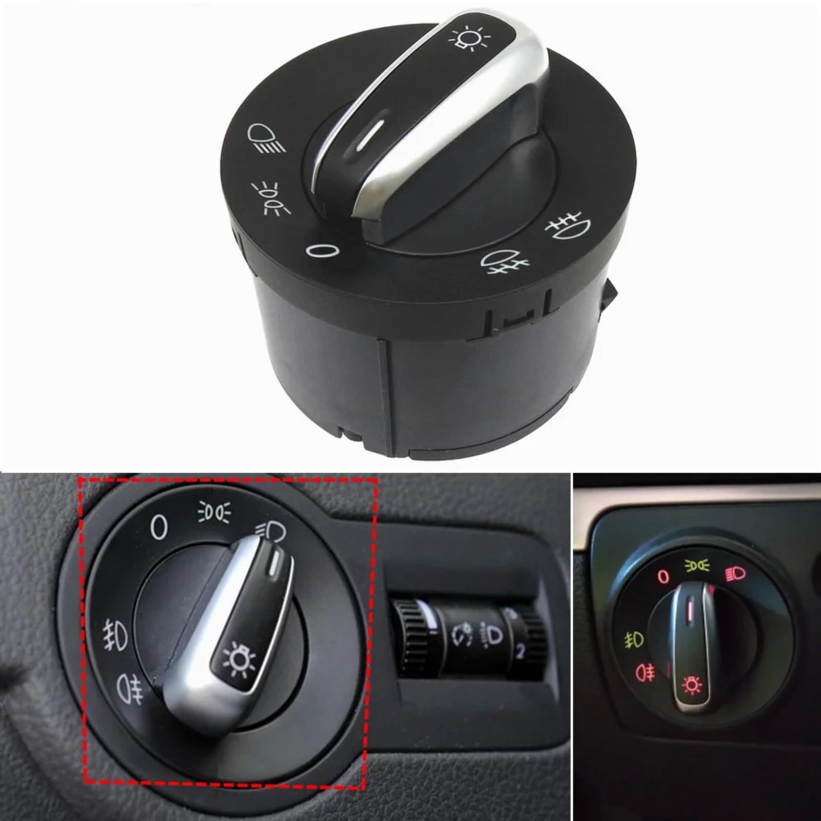 Kompatibel Mit Passat Für CC Für 357 2008 2009 2010 2011 Auto Auto Integrierte Schalter Taste Scheinwerfer Schalter Knopf Teile OEM: 5ND941431A Auto-Hauptlichtschalter