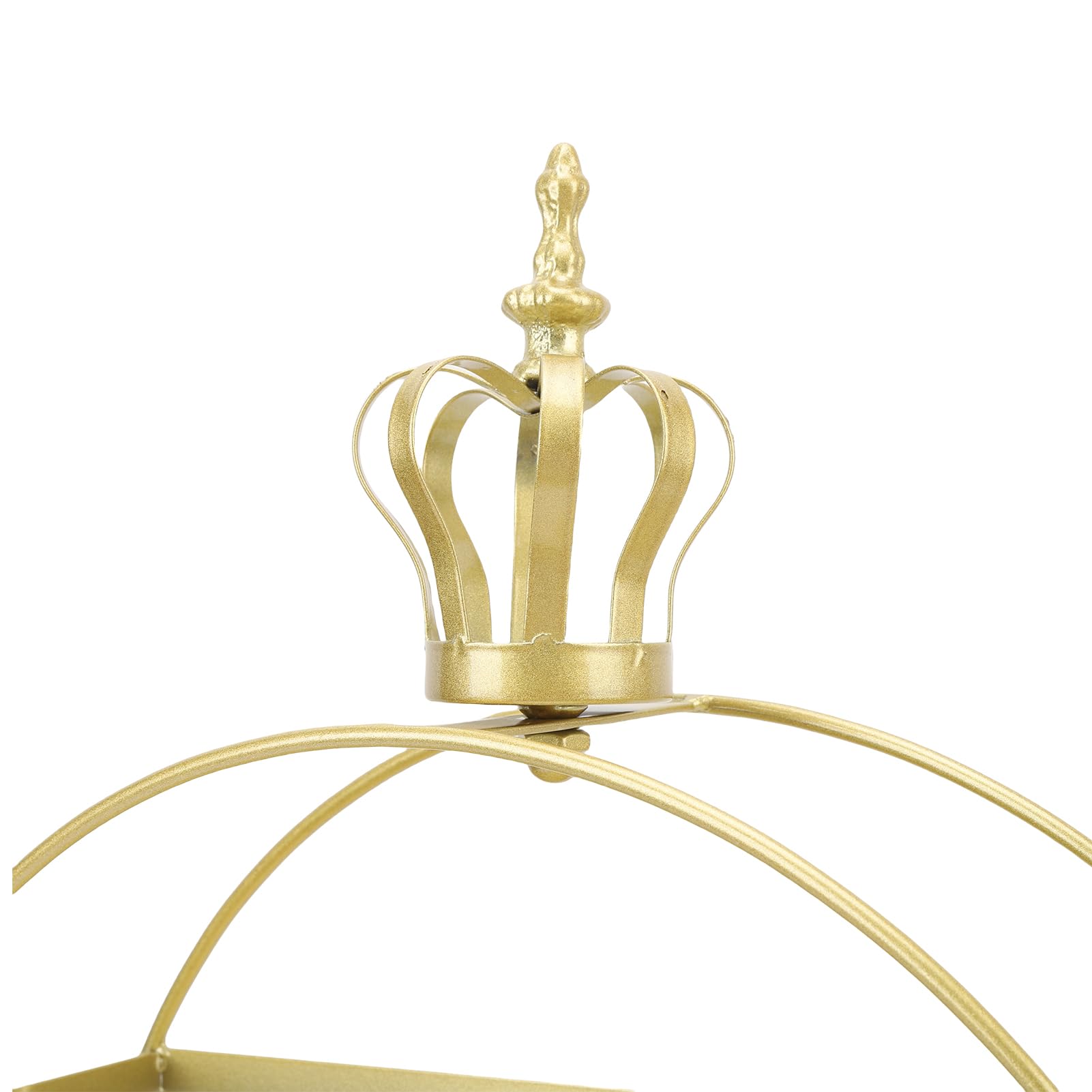 Fockety Soporte de 3 pisos para cupcakes, Expositor de metal dorado para cupcakes en carroza de princesa, Soporte personalizado para mesa de postres para decoración de fiestas de té (GOLD)