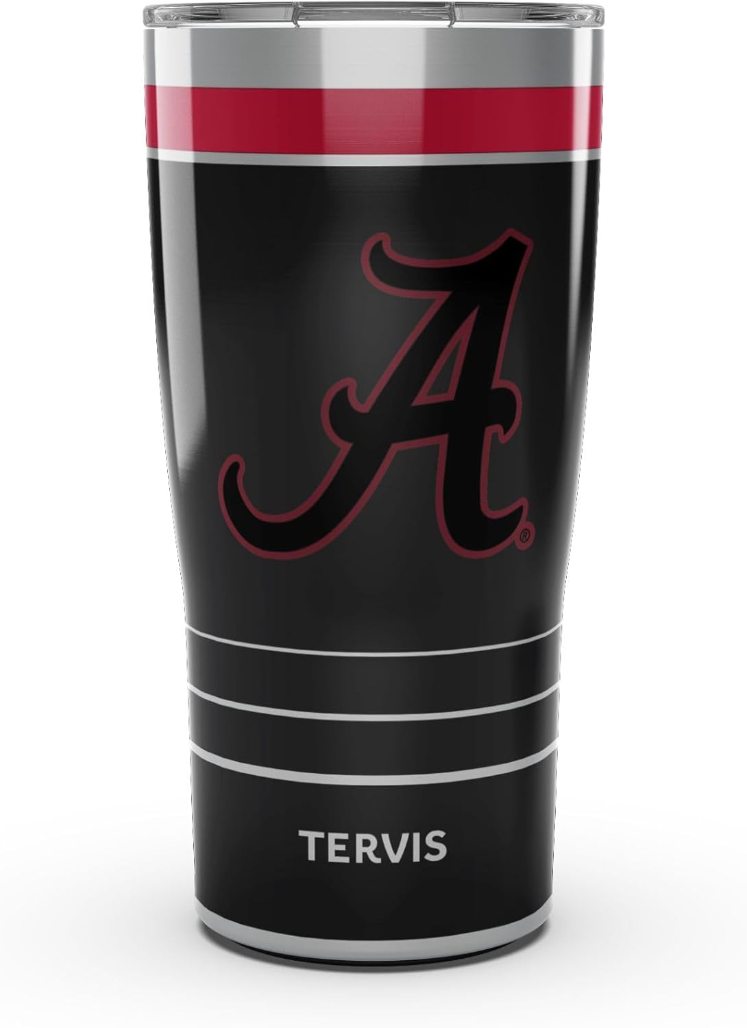 Tervis Traveler Alabama Crimson Tide - Night Game Triple Insulated Tumbler Travel Cup Keeps Drinks Cold & Hot, 20oz, Stainless Steel