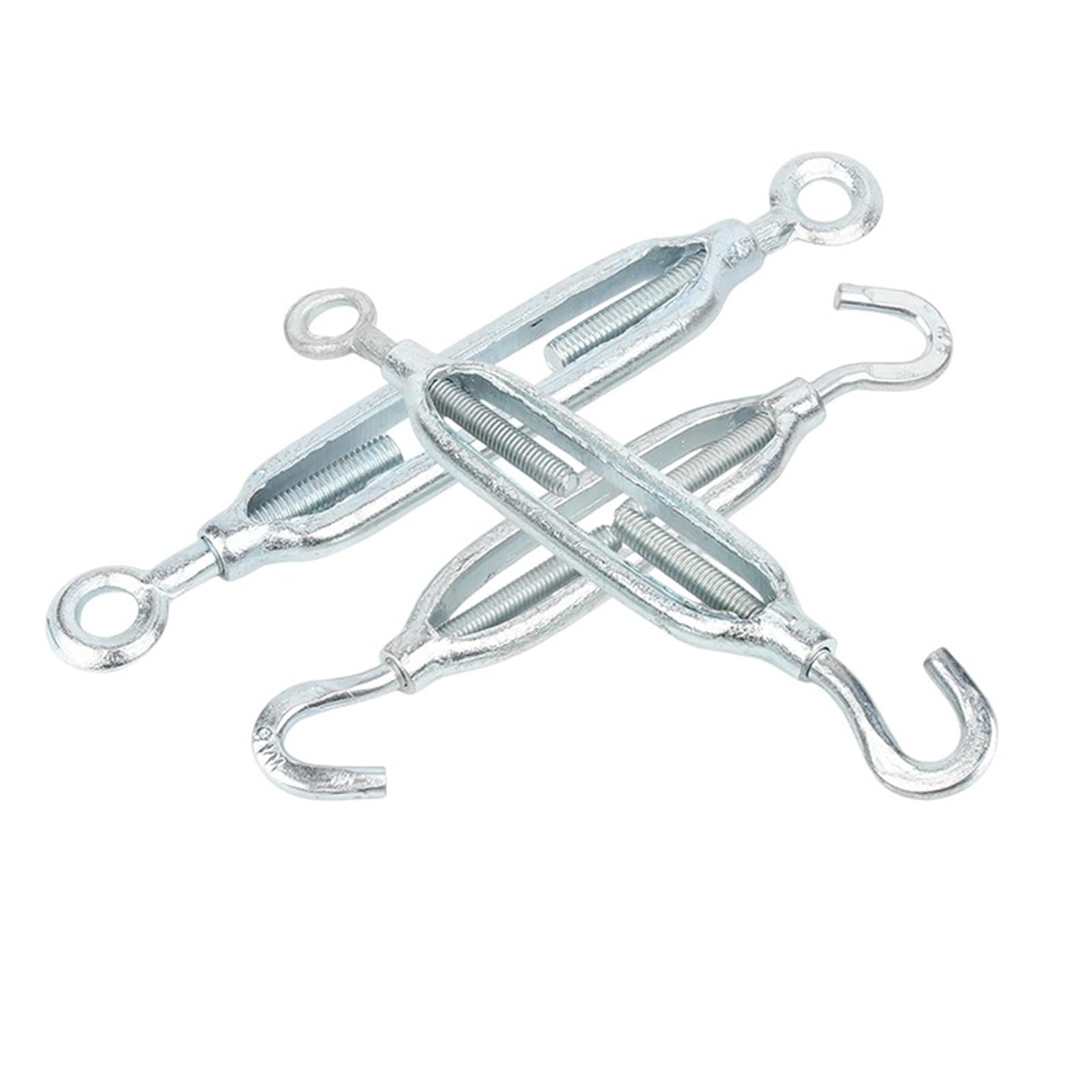 Tensores de acero galvanizado M14 con ojo y ojo/gancho y ojo/gancho y gancho for cables de tensión, cuerdas y cadenas((eye-eye) M14,5pcs)