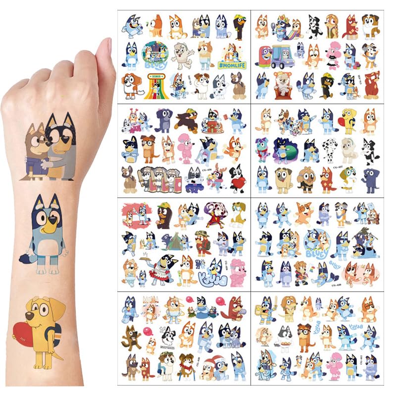 Miniatura 2 de 8 hojas de tatuajes temporales para niños, recuerdos de fiesta, tatuajes falsos, suministros de fiesta de cumpleaños, decoraciones de cumpleaños,