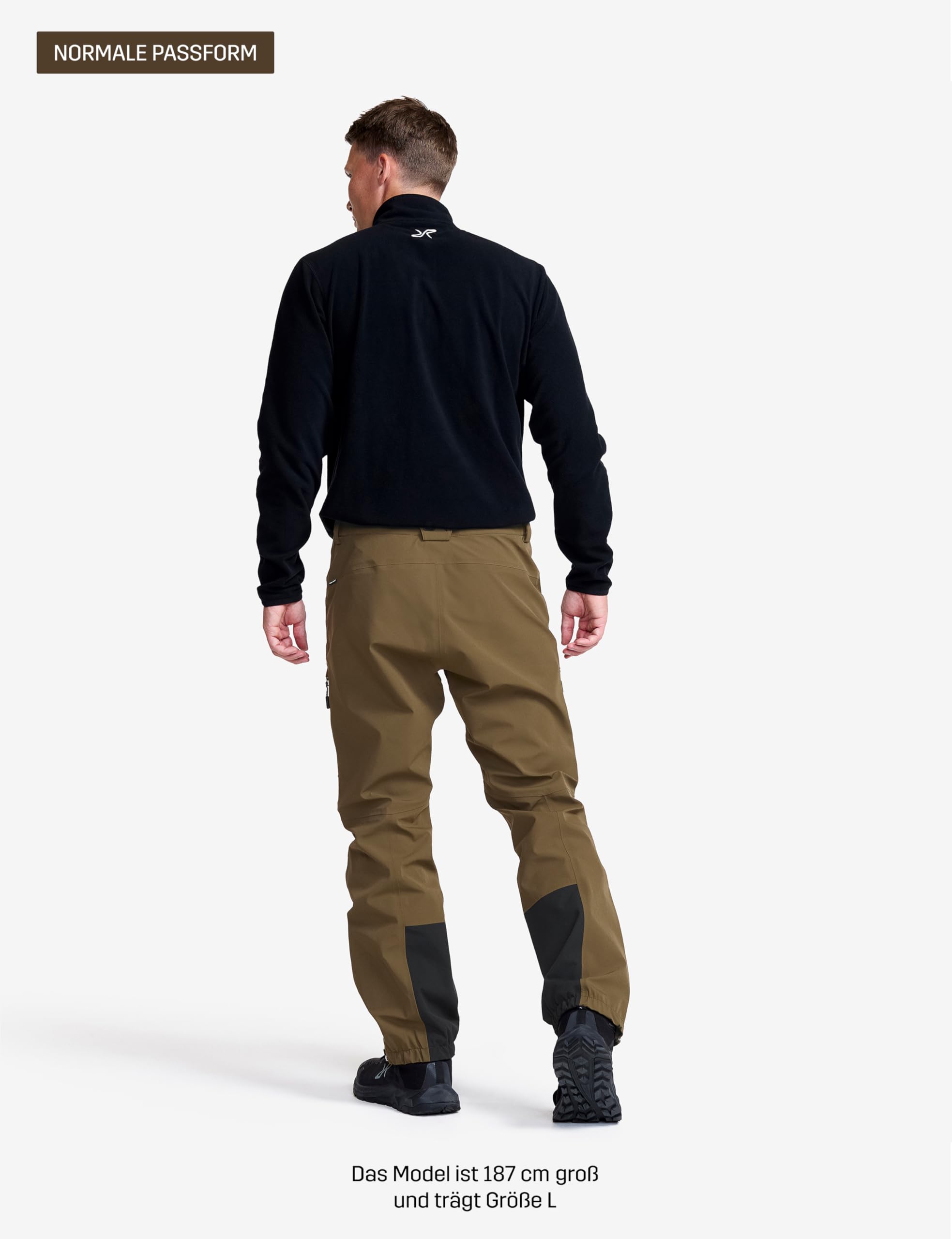 RevolutionRace Cyclone 3L Shell Pants für Herren, wasserdichte Hose mit Recco-Reflektoren zum Wandern