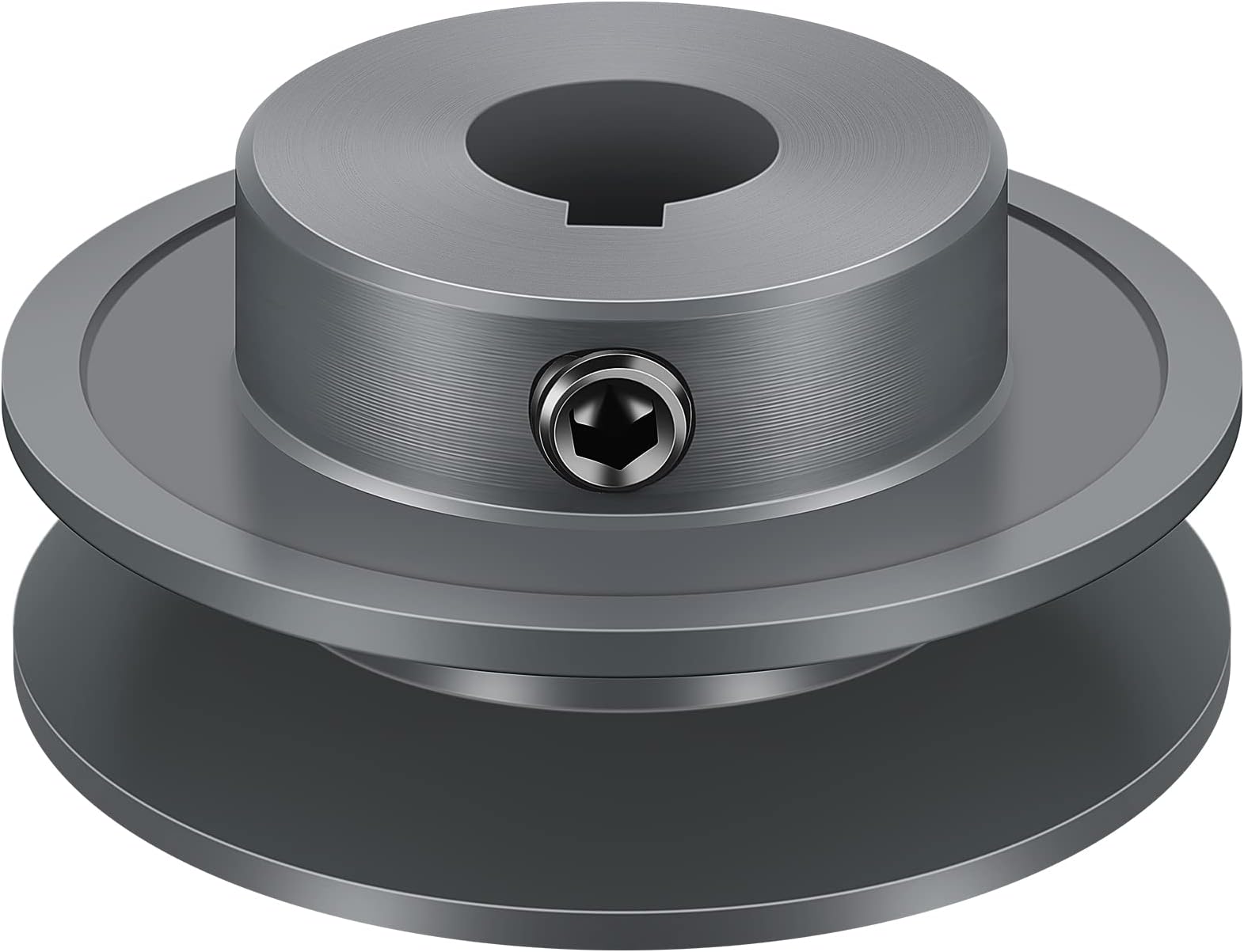 Mechanical Belt Pulley Single/Double Groove Web Sheave Bored-to-Size Belt Sheave Cast Iron Section(Single Groove,AK25-5/8)