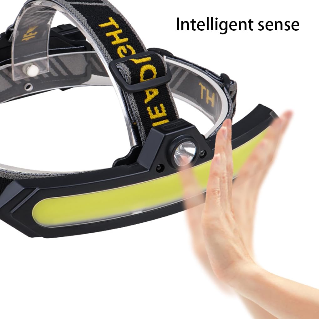 Set di 3 fari ricaricabili USB regolabili multiuso per ciclismo, escursionismo, arrampicata, luce di emergenza integrata, batteria integrata