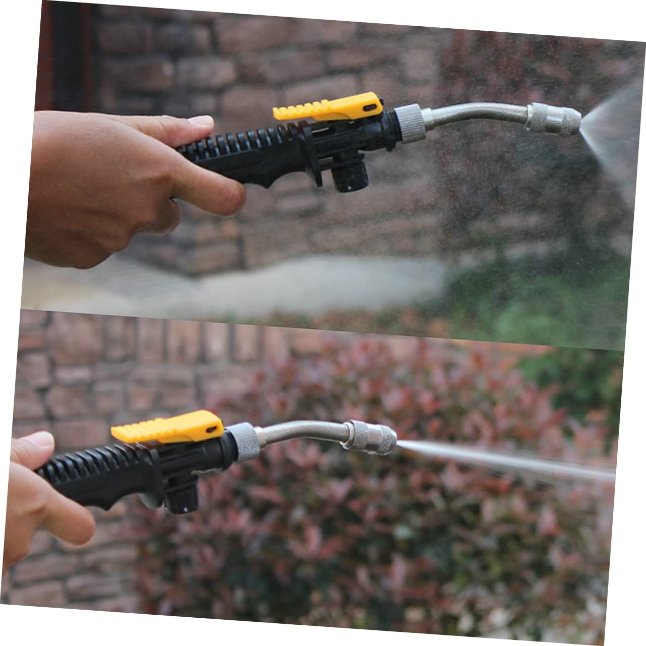Toyvian 2pcs High Pressure Garden Watering Sprayer Set Copper Hose Nozzles for Car Cleaning Maintenance and Home Washing Lengths