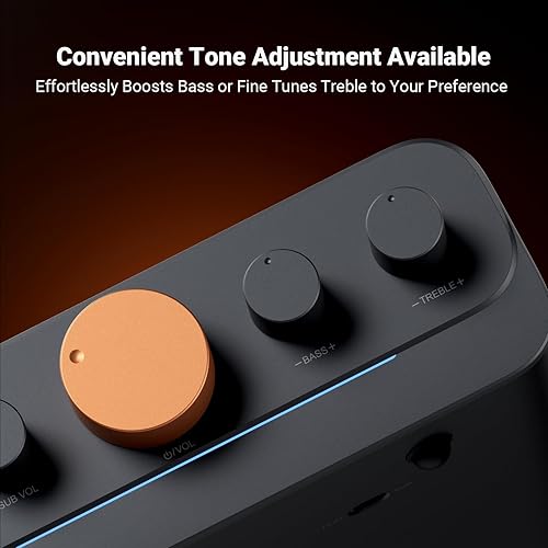 Miniatura 3 de Fosi Audio HT4S Amplificador Bluetooth para altavoces al aire libre, amplificador de potencia de 4 canales para cine en casa, reunión al aire libre,