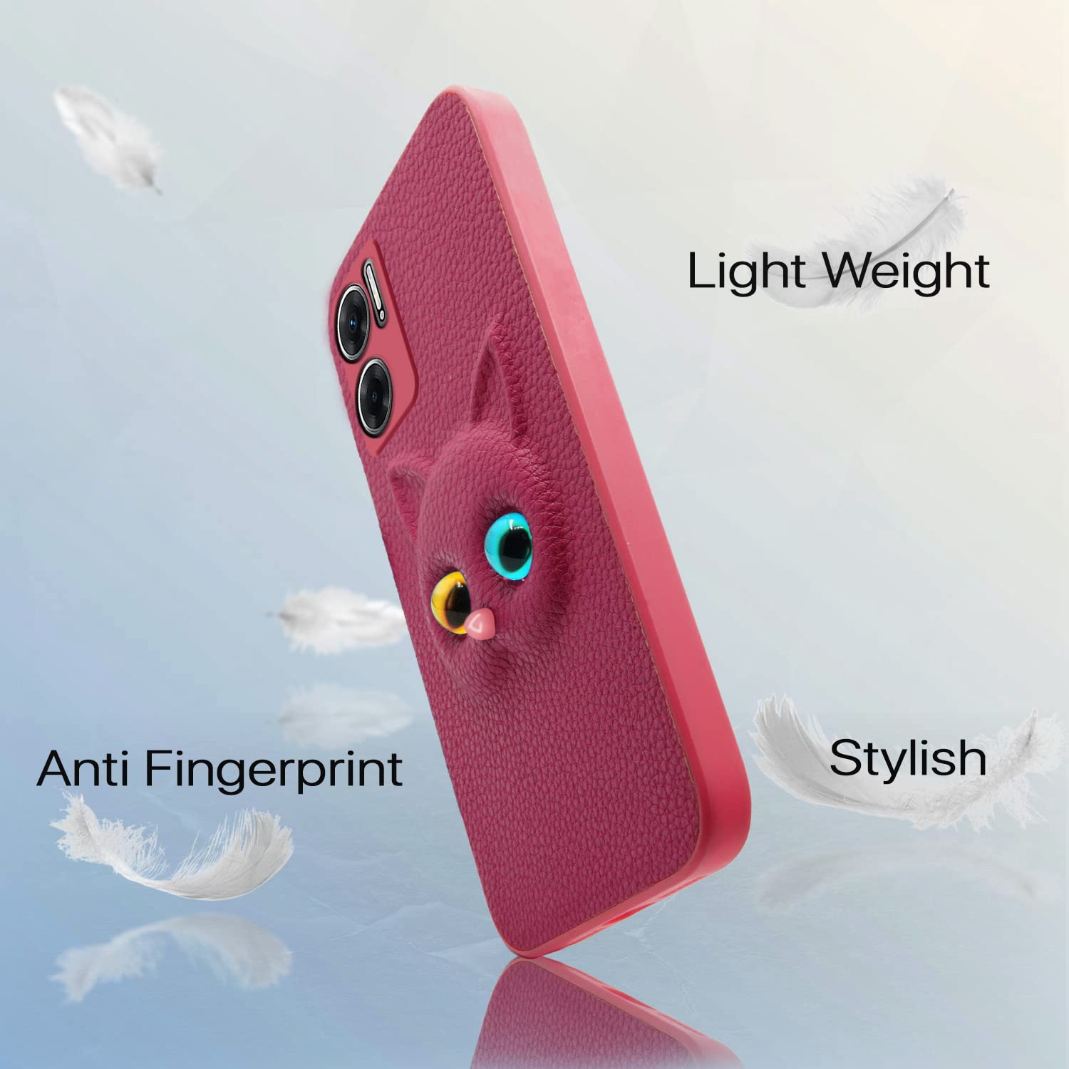 Redmi 11 Prime 5G Cat Case - Cute Leather TPU Cover -5