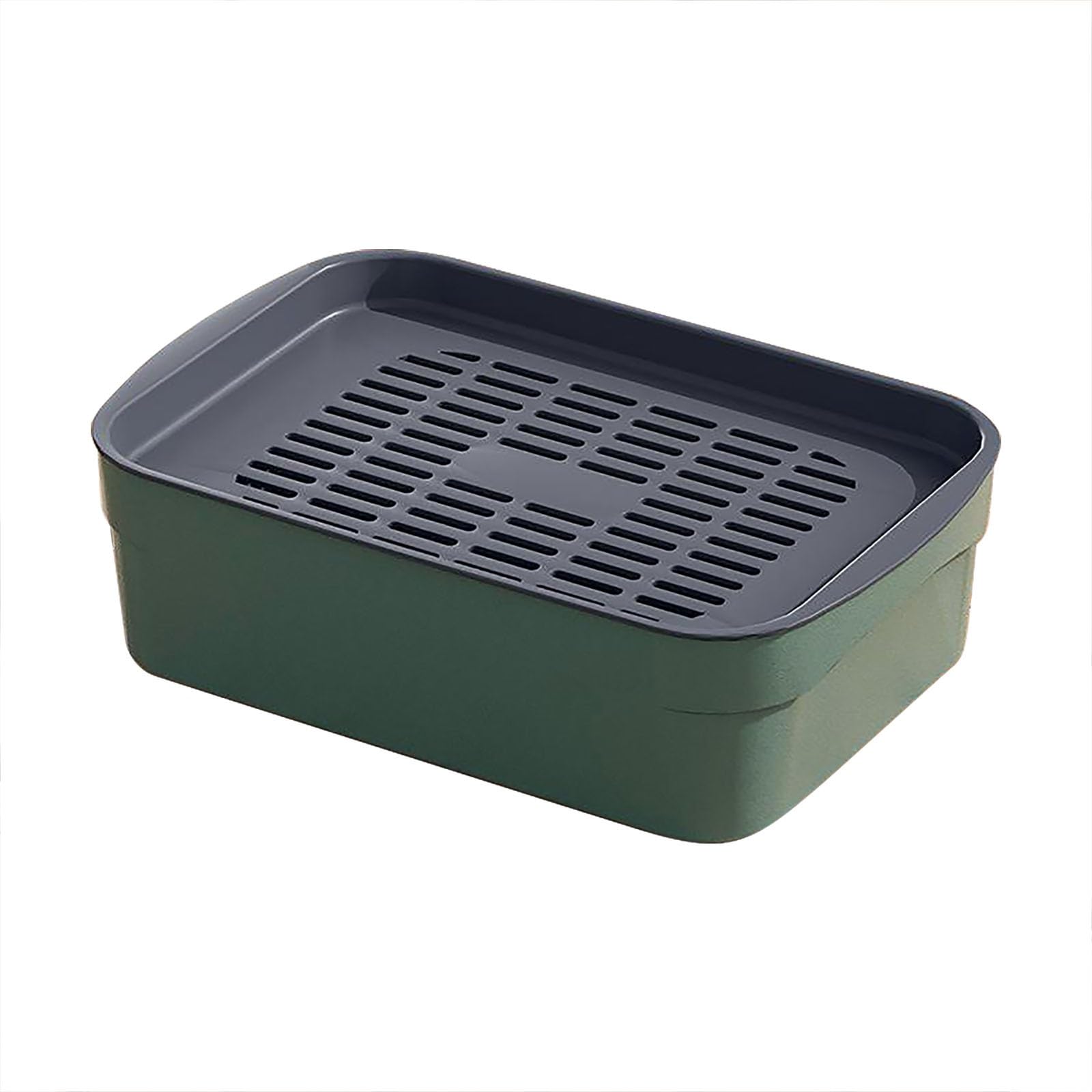 Tragbare Abtropfschale mit Abtropfsieb, aus Kunststoff, ideal für Zuhause, Büro und Reisen, perfekt für die Zubereitung von grünem Tee, Maße: 23,5 x 15,5 x 6,5 cm, leicht zu reinigen.