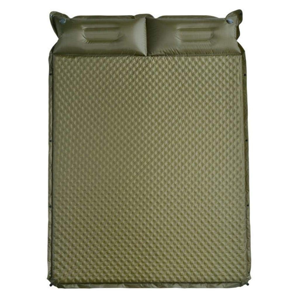 ArmyGreen karimata na kemping, do wędrówek z plecakiem, na wędrówki, materac – lekka, nadmuchiwana mata do spania, ArmyGreen, 192 x 135 x 3,8 cm