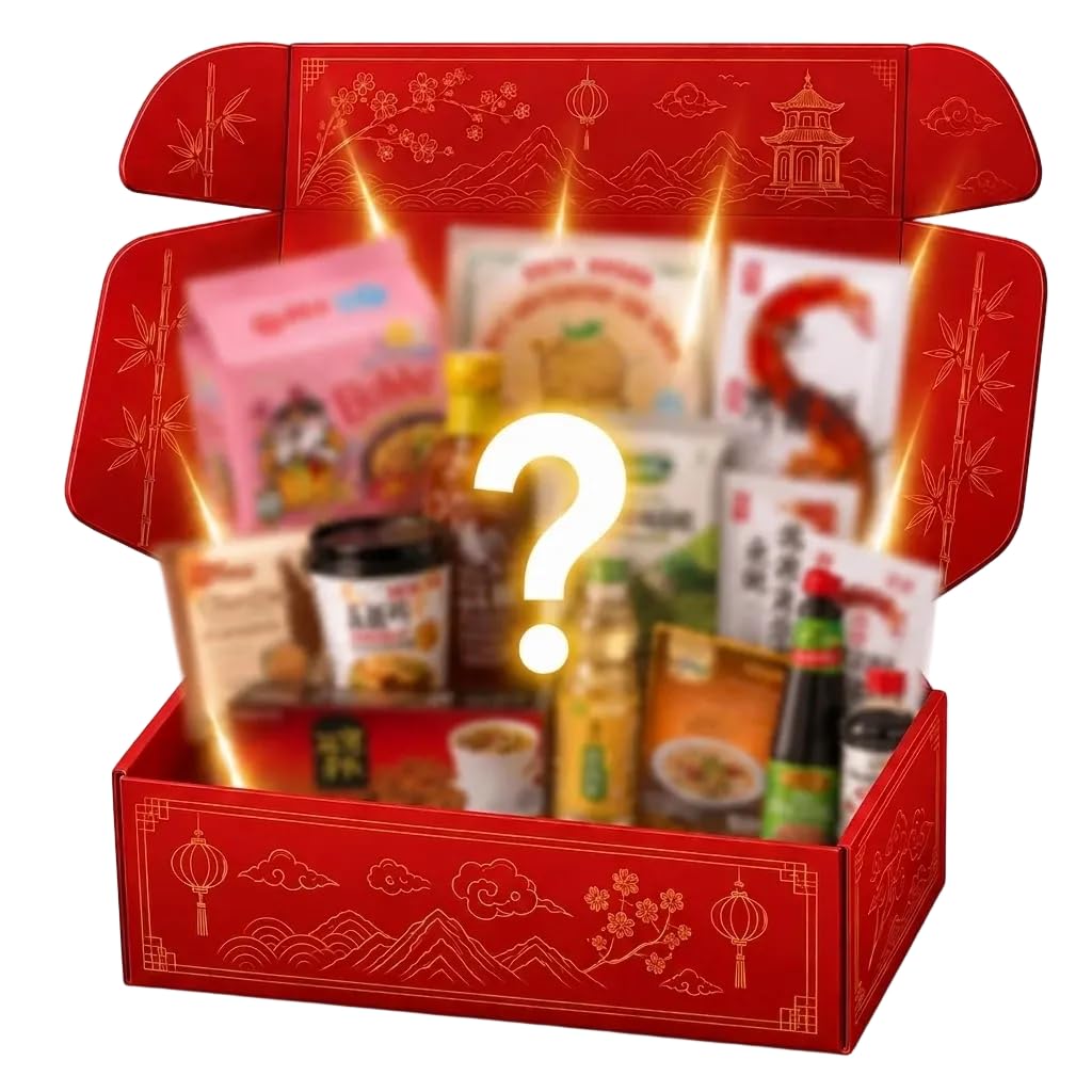 MAM-ASIA Ultimate Asia Experience Mystery Box, 14 Food Überraschungen, Asiatische Lebensmittel, Snacks, Ramen, Instant Nudeln, Mochi, Süßigkeiten, Getränke, Überraschungsbox, Geschenkbox