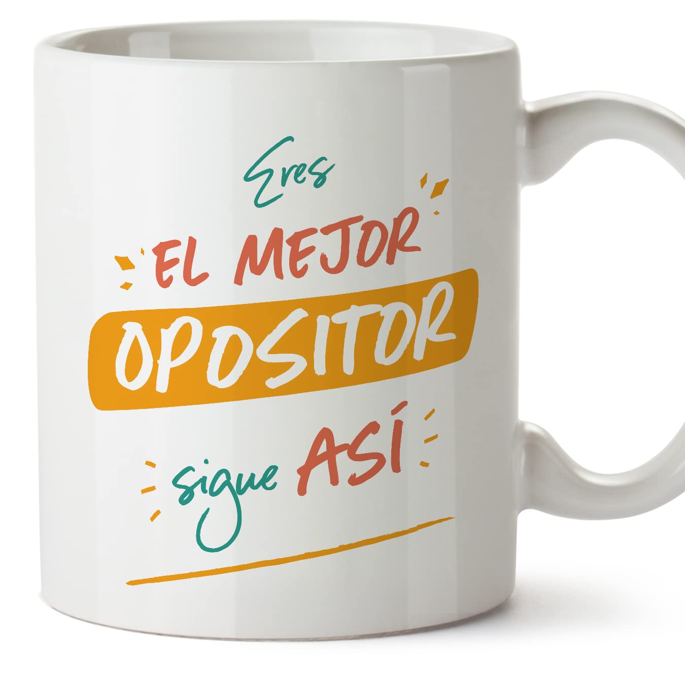 MUGFFINS Opositor(m) Man Mug - in Spanish - Eres el Mejor sigue así! - Funny Gift for Colleagues - Ceramic 11oz Mug