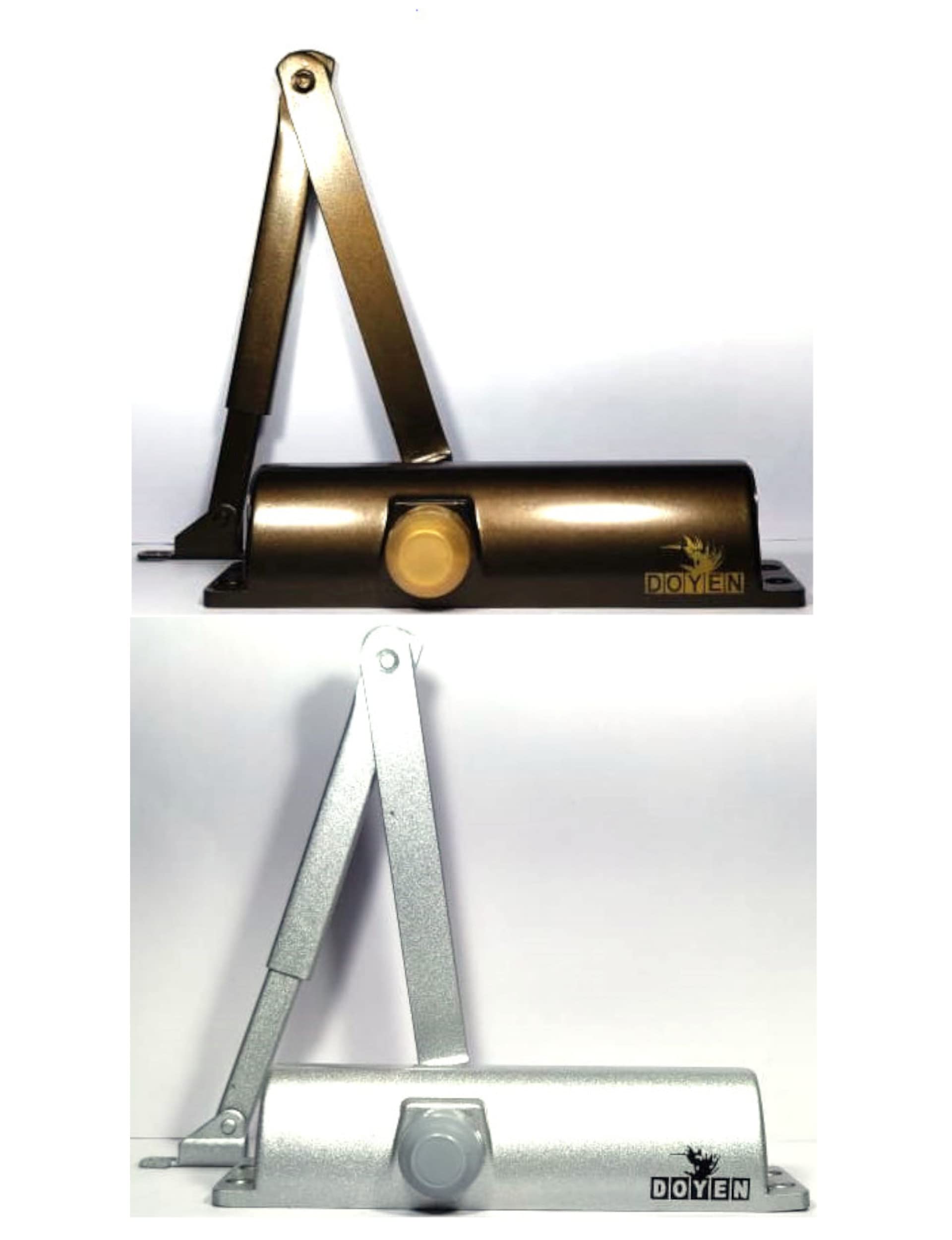 Doyen Pearl Hydraulic Aluminum Double Speed Door Closer (2 Year Guarantee) with Fitting Set Weight Capacity up to 80Kg. (Antique)