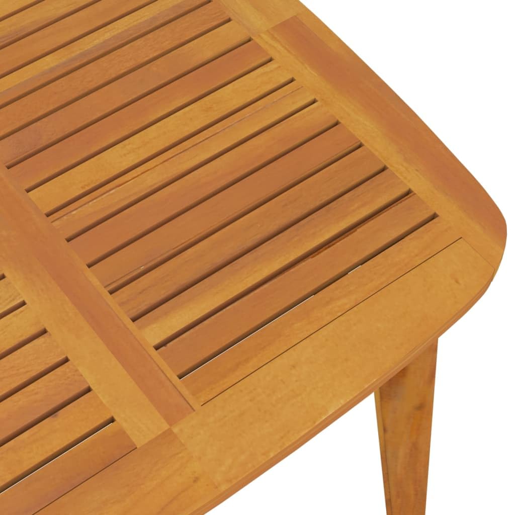 Gartentisch aus Akazien Massivholz 85 x 85 x 75 cm für Terrasse Balkon und Outdoor, wetterfestes Holz mit Lattendesign, Stabiler Esstisch für Garten, Veranda und Sitzecke