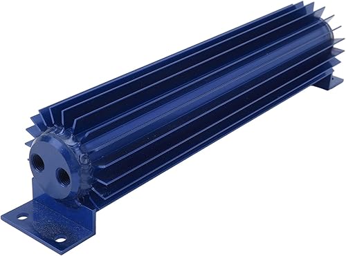 Aramox Enfriador de doble canal de transmisión de 12 pulgadas con aletas de aluminio anodizado de transmisión de doble paso, disipador de calor de