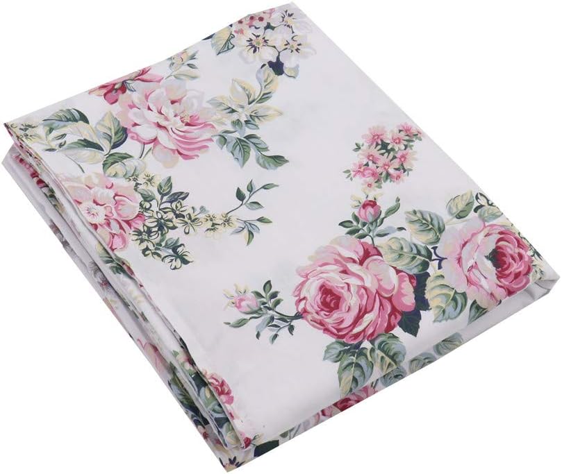 Queen Floral Flat Bed Sheets, 100 Cotton UltraSoft