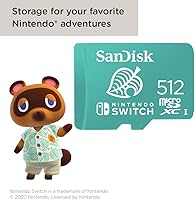 Vista 4 de SanDisk Tarjeta microSDXC de 512 GB, con licencia para Nintendo -Switch - SDSQXAO-512G-GNCZN